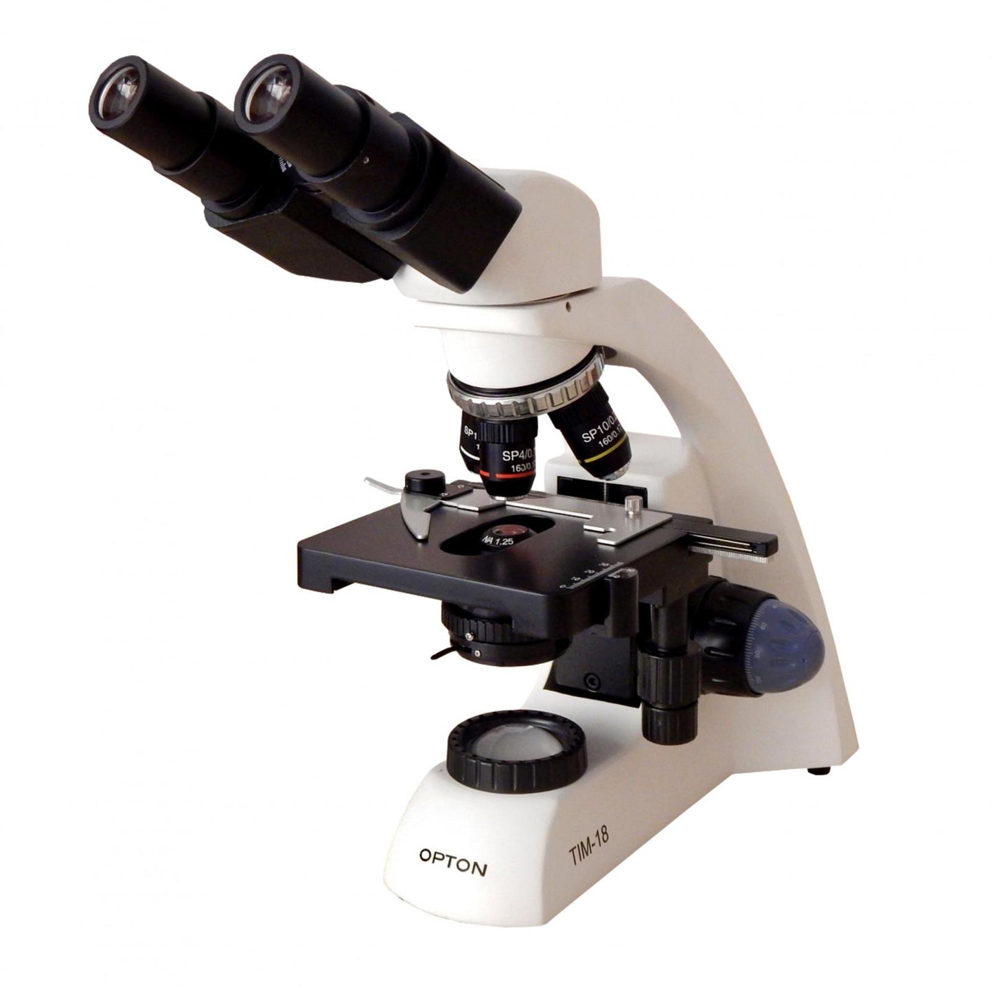 Microscópio Biológico Binocular - Opton - Modelo TIM-18 - Iluminação a LED - Objetivas Acromática