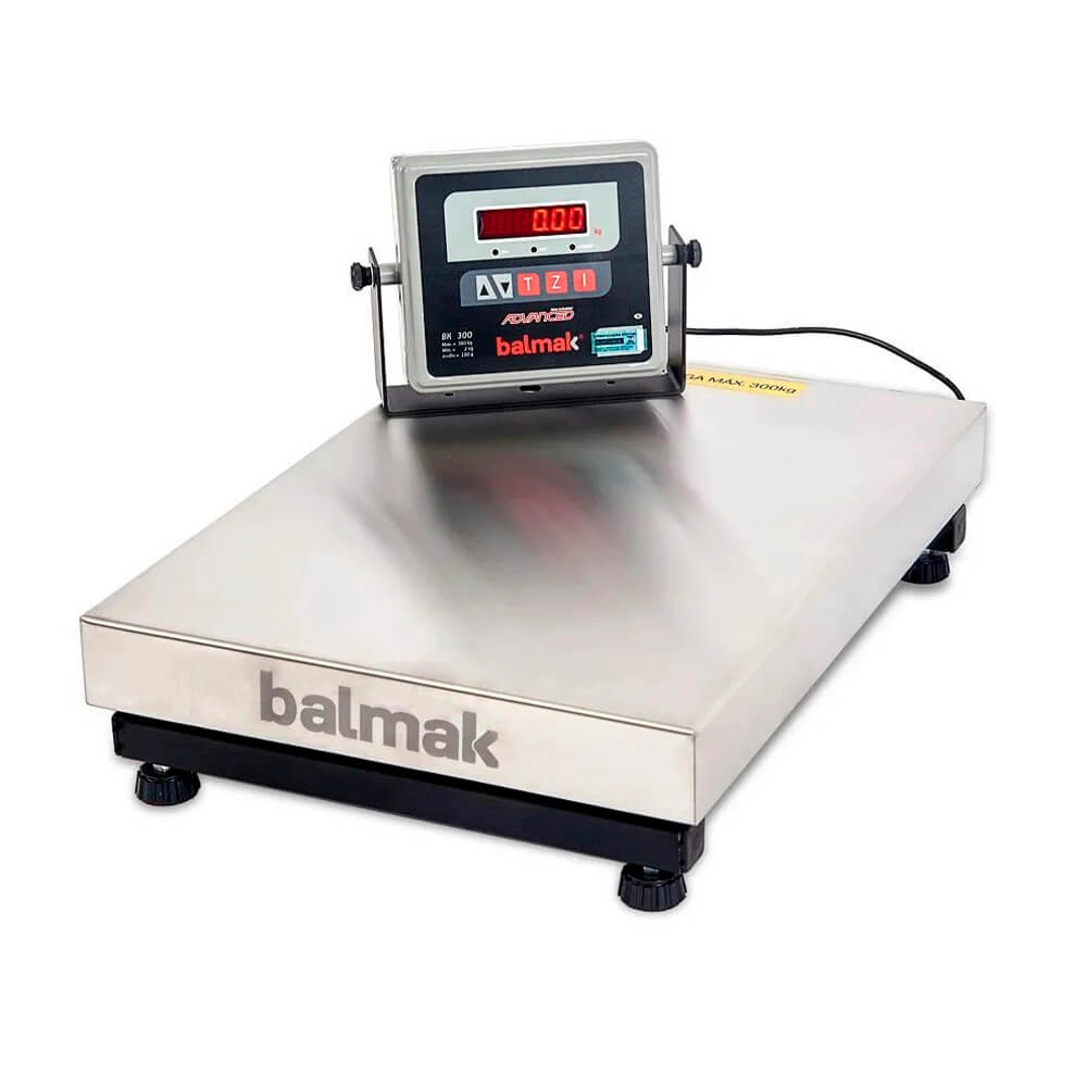 Balança Balmak 300kg Inox 50cm X 50cm